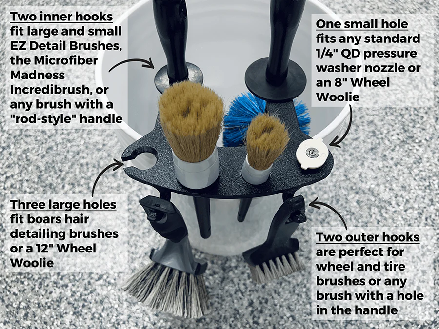 Bucket Caddy The Wheel, Tire, & Detailing Brush Holder Mount - Image 4