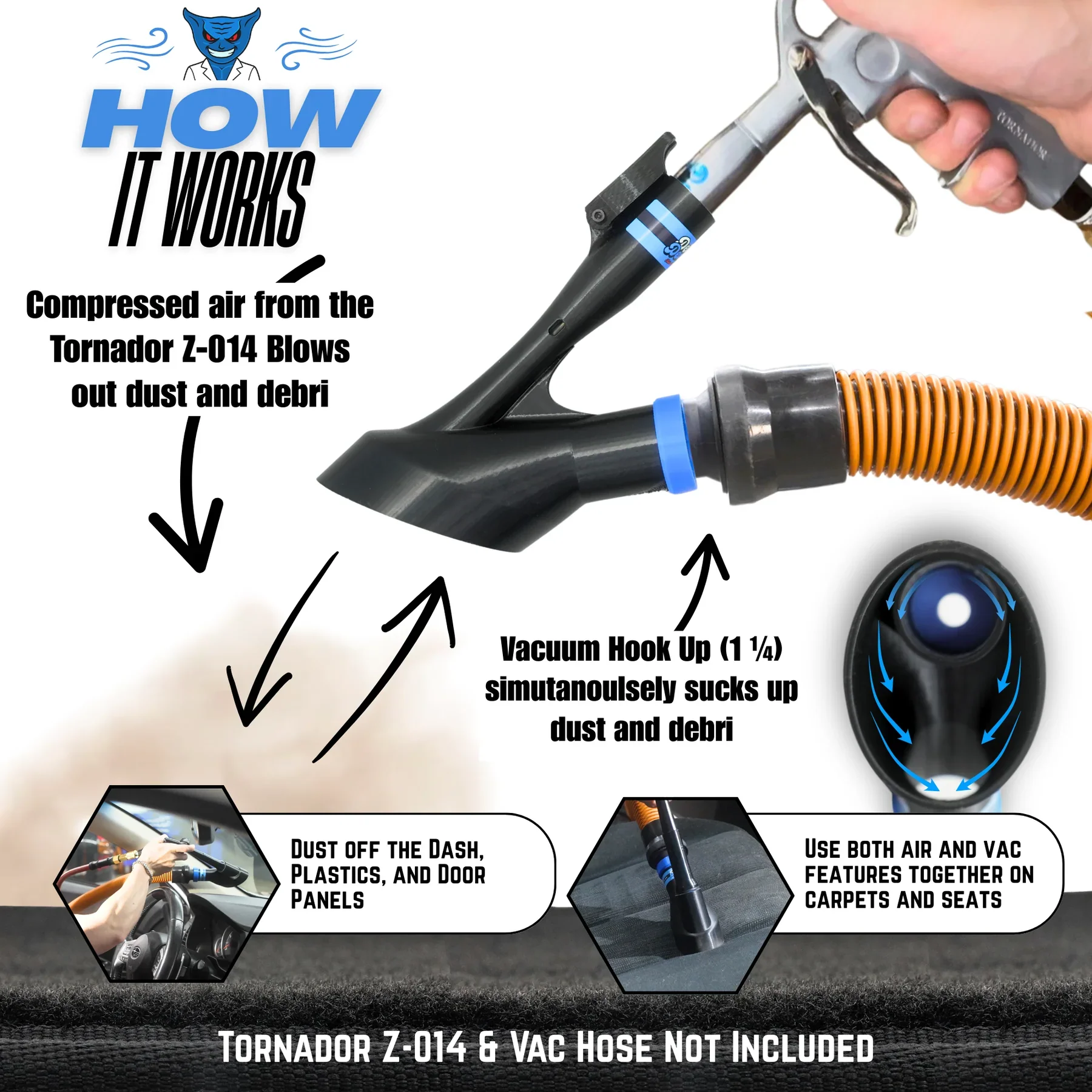 Detail Demon Air+Vac Oval Attachment for Tornador Z-014 (DDAVOZ14) - Image 2