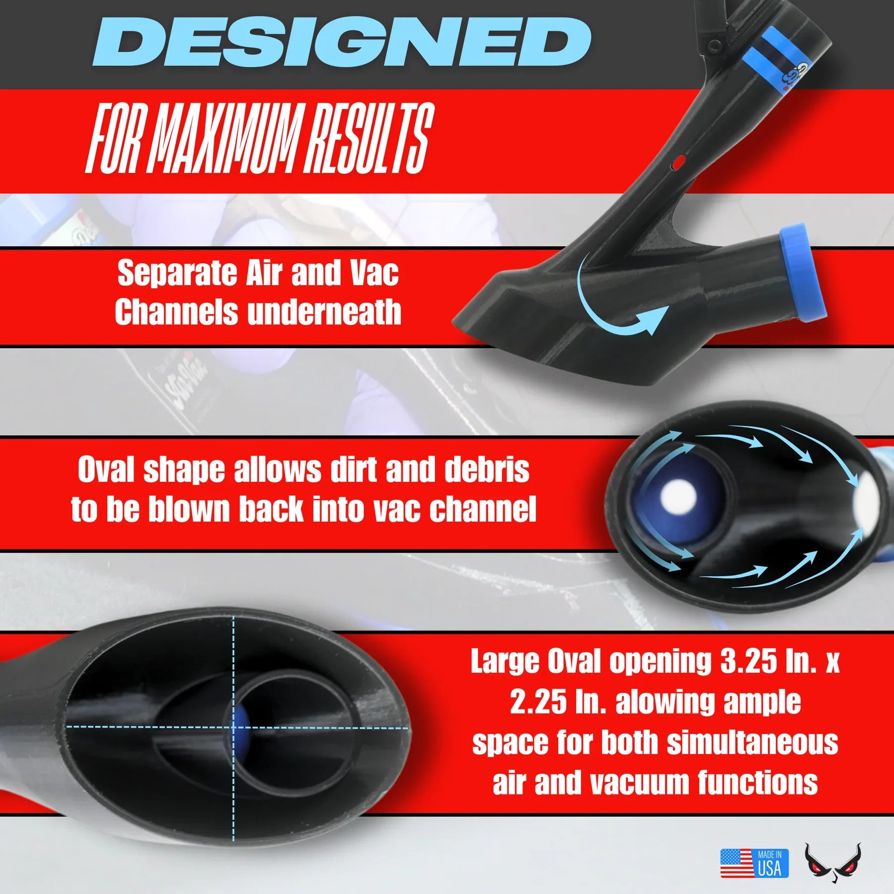 Detail Demon Air+Vac Oval Attachment for Tornador Z-014 (DDAVOZ14) - Image 6