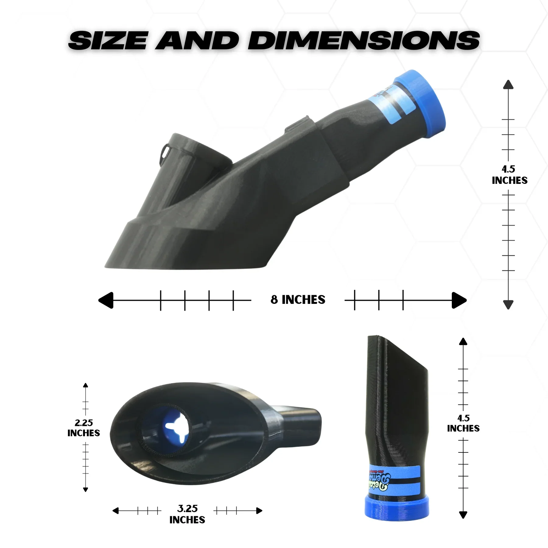 Detail Demon Crevice Air+Vac Oval Attachment for TRC Ultra Air Blaster Mini DD-CVAV-O-RC - Image 3
