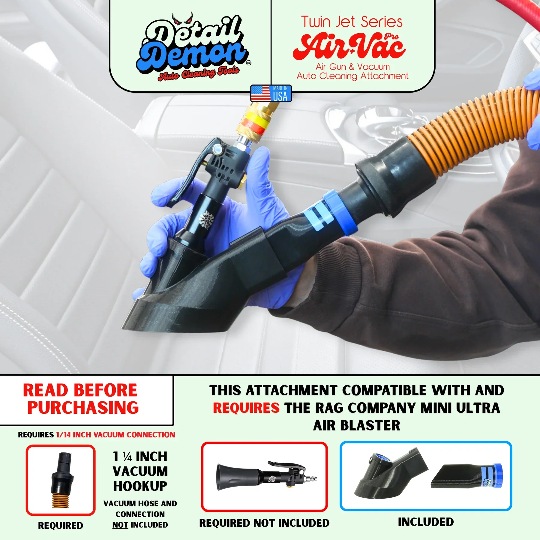 Detail Demon Crevice Air+Vac Oval Attachment for TRC Ultra Air Blaster Mini DD-CVAV-O-RC - Image 8