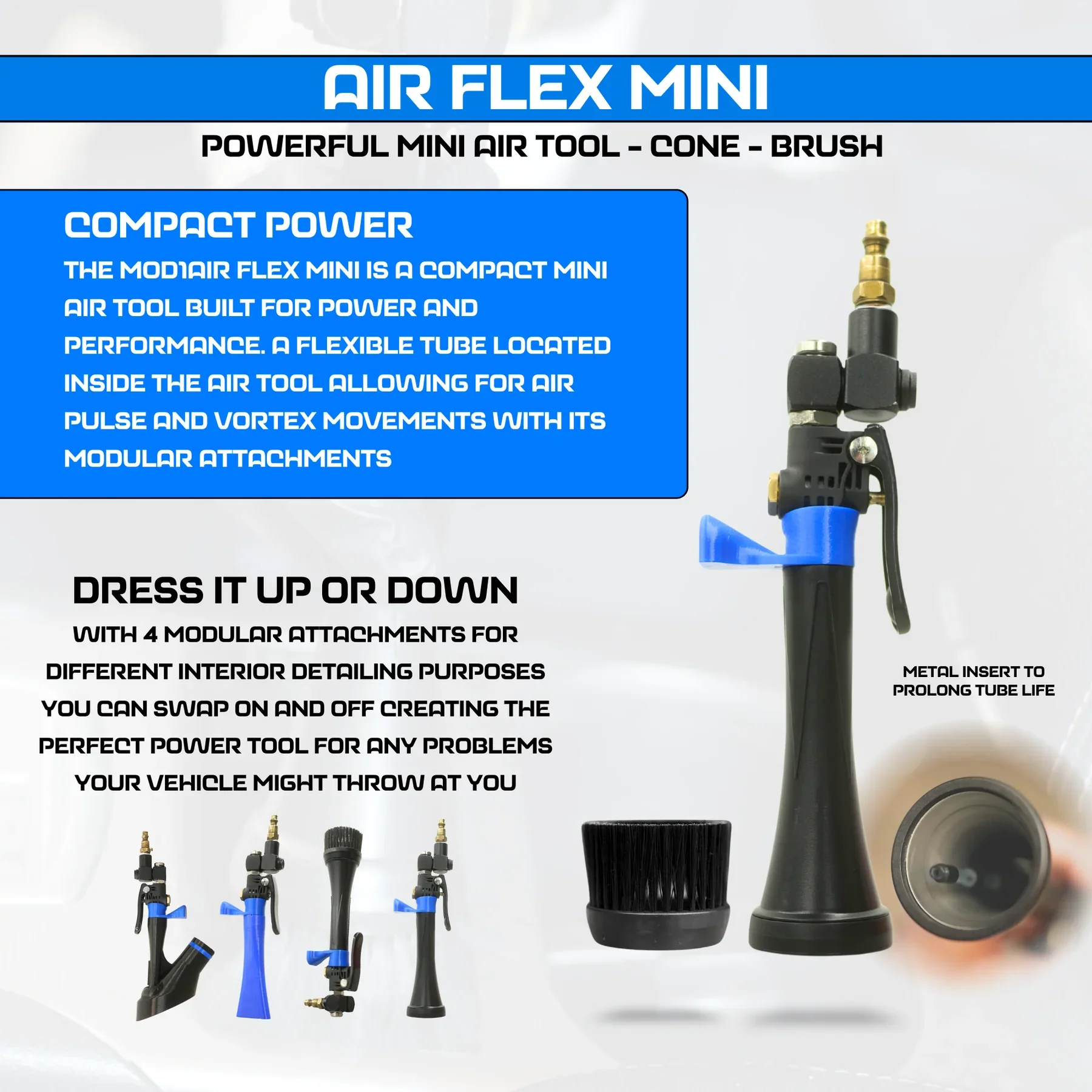 Detail Demon MOD1AIR Complete Air Tool 8 Piece Modular Detailing Kit - Image 3