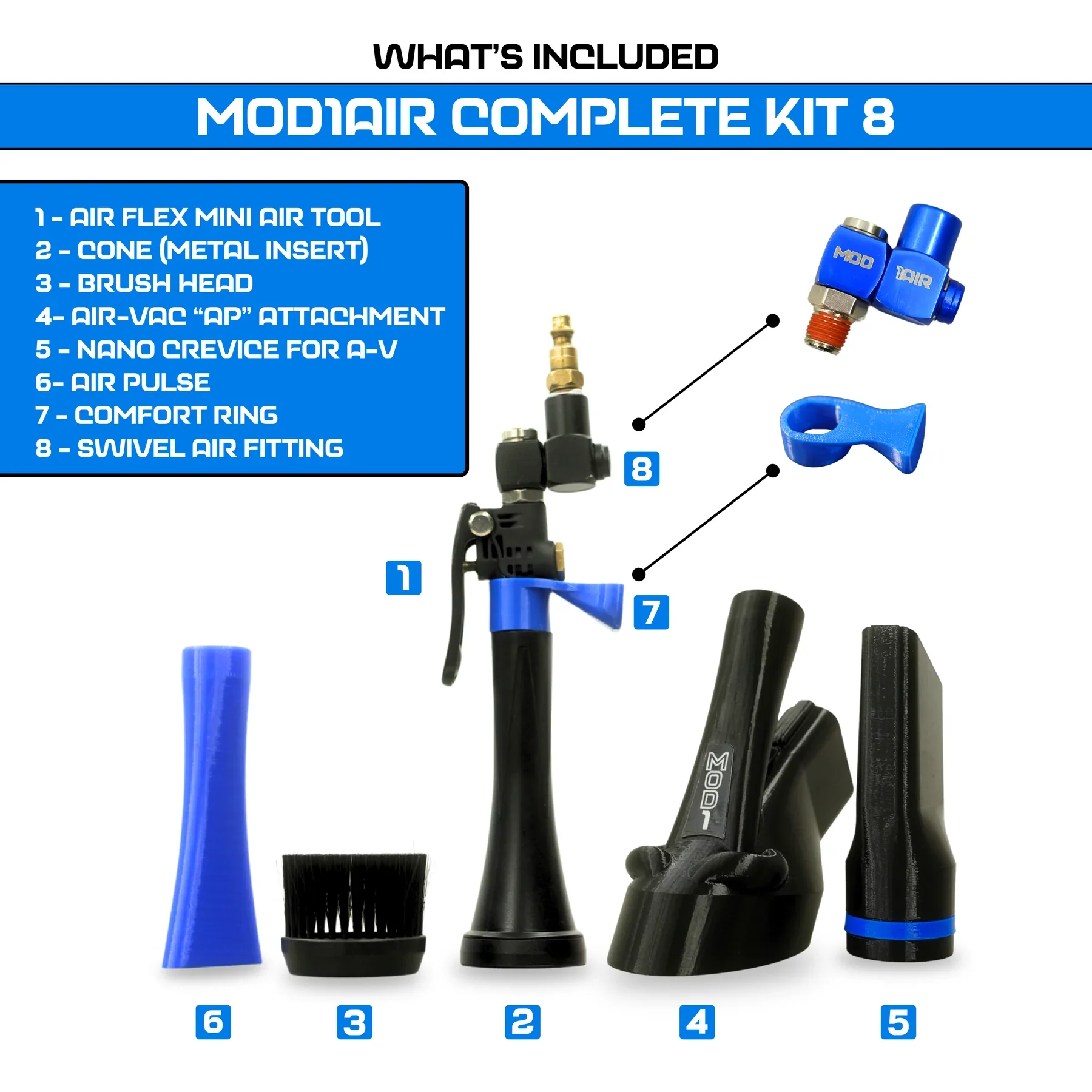 Detail Demon MOD1AIR Complete Air Tool 8 Piece Modular Detailing Kit - Image 7