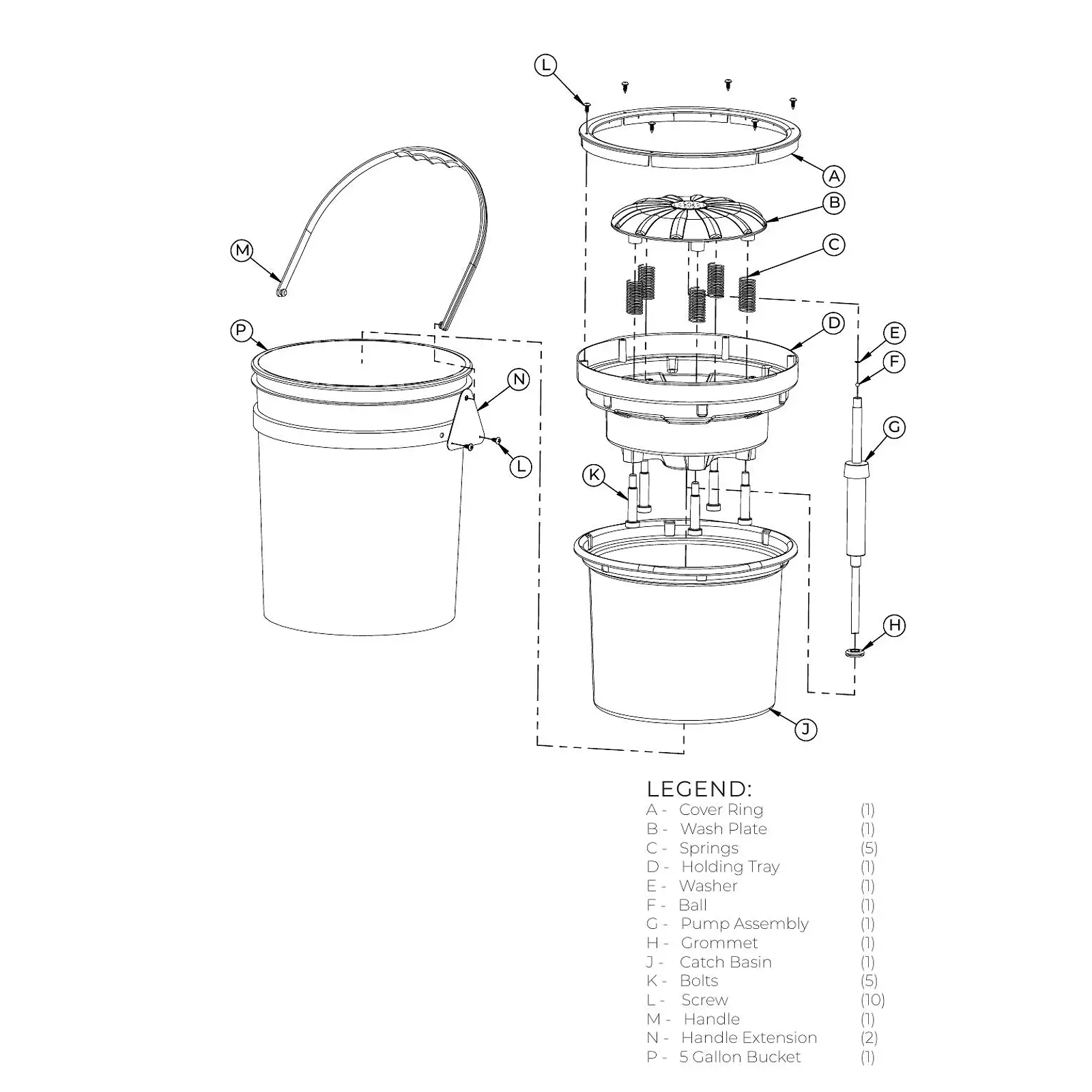 Lake Country 4000D Pad Washer Repair Parts