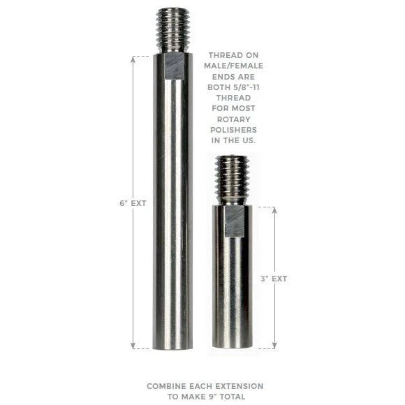 Lake Country Rotary Extensions 3" + 6" Kit (5/8"-11)