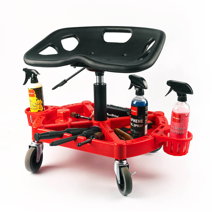 Maxshine Adjustable Detailing Stool With Modular Tool Tray