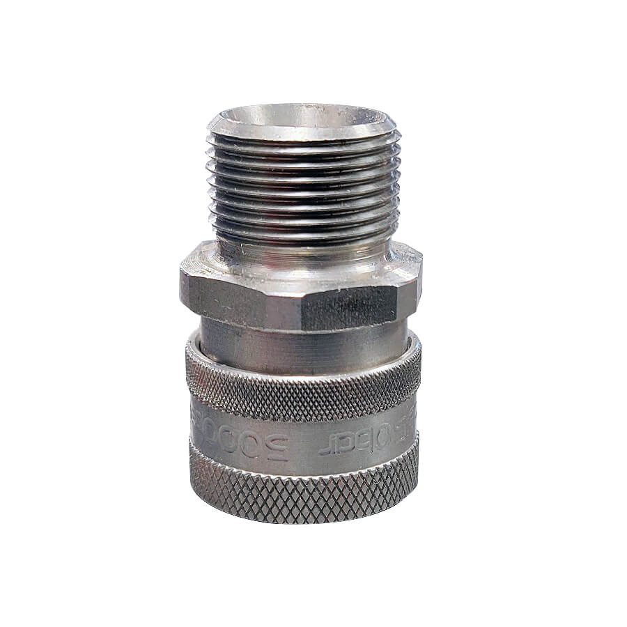 OG Mosmatic T304 SS M22 Male (15mm) to 3/8" QD Coupler 70.910