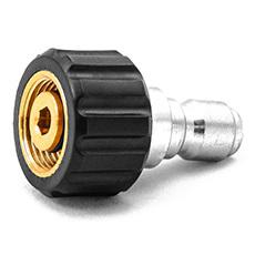 MTM Hydro 15mm Twist Seal Coupler X 3/8" Stainless QC Plug 24.5008