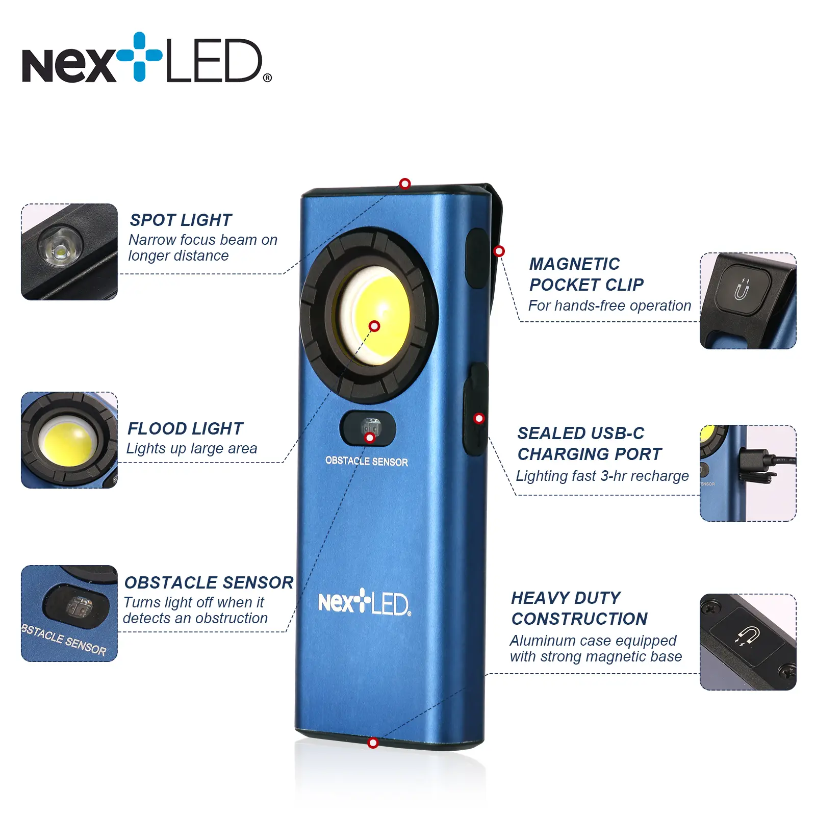 NextLED Pocket Task Light with Obstacle Sensor NT-6685 - Image 3