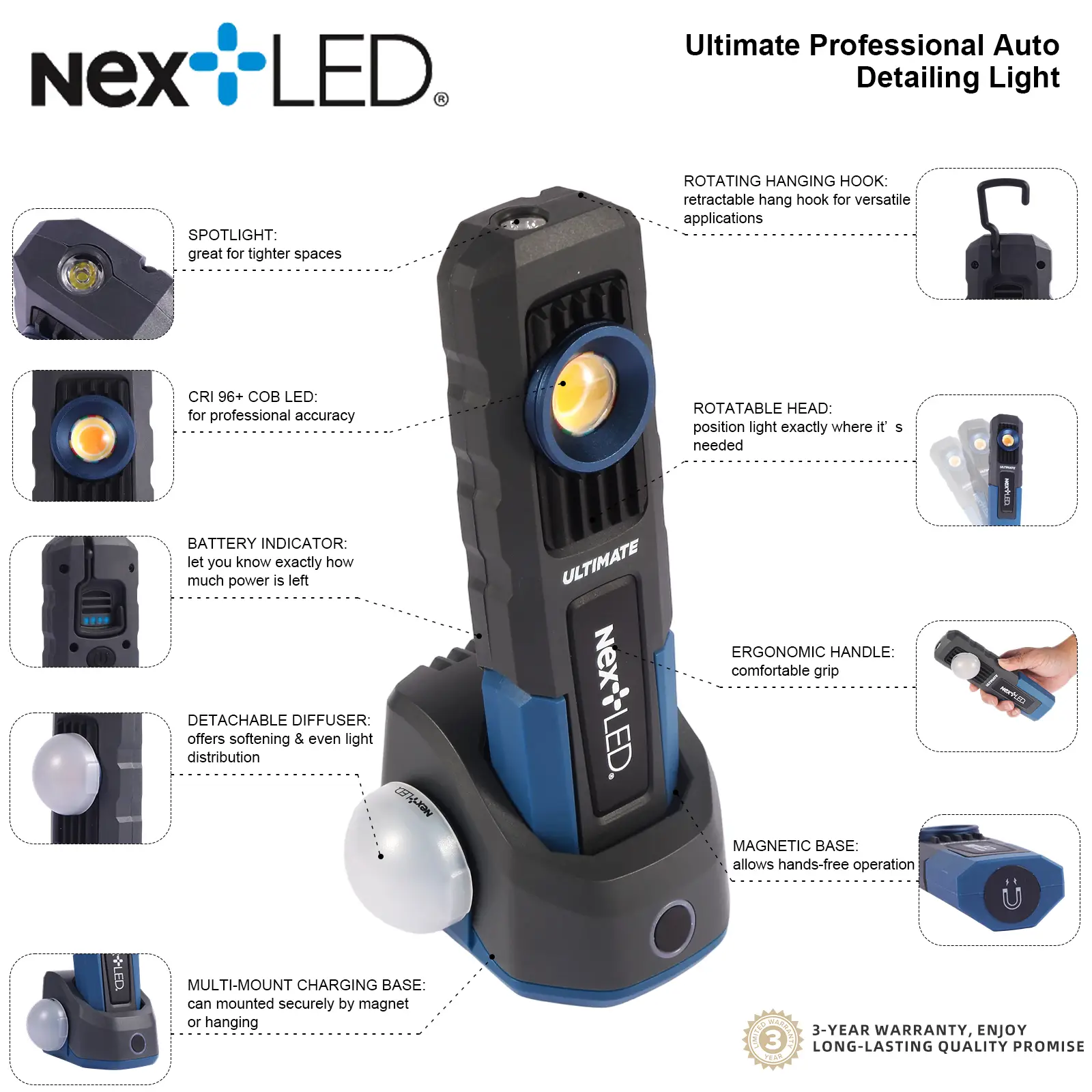 NextLED Ultimate Professional Rechargeable Color Match Light NT-6692M - Image 6
