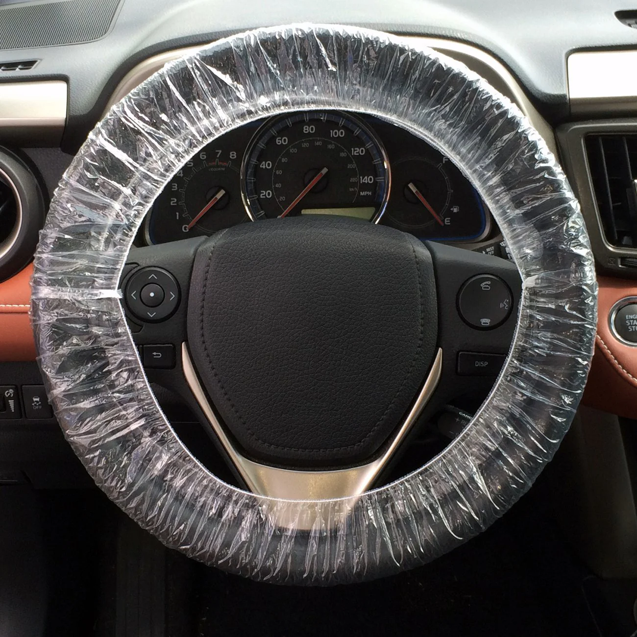 Plastic Steering Wheel Covers 250 Pack (White)