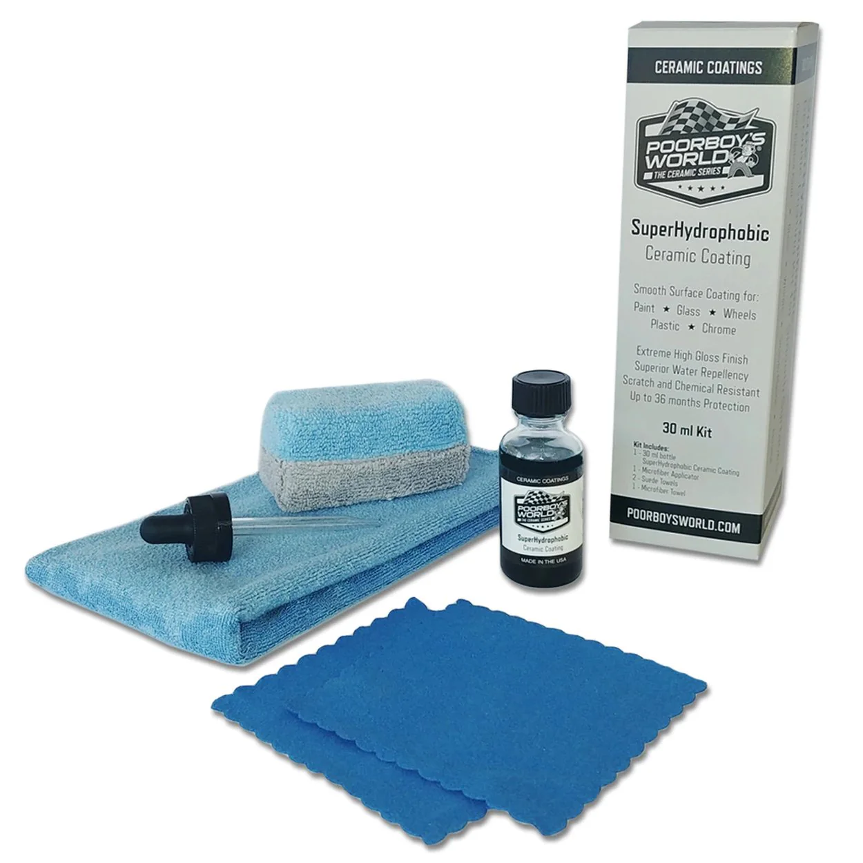 Poorboy's World Super Hydrophobic Coating 30ml Kit