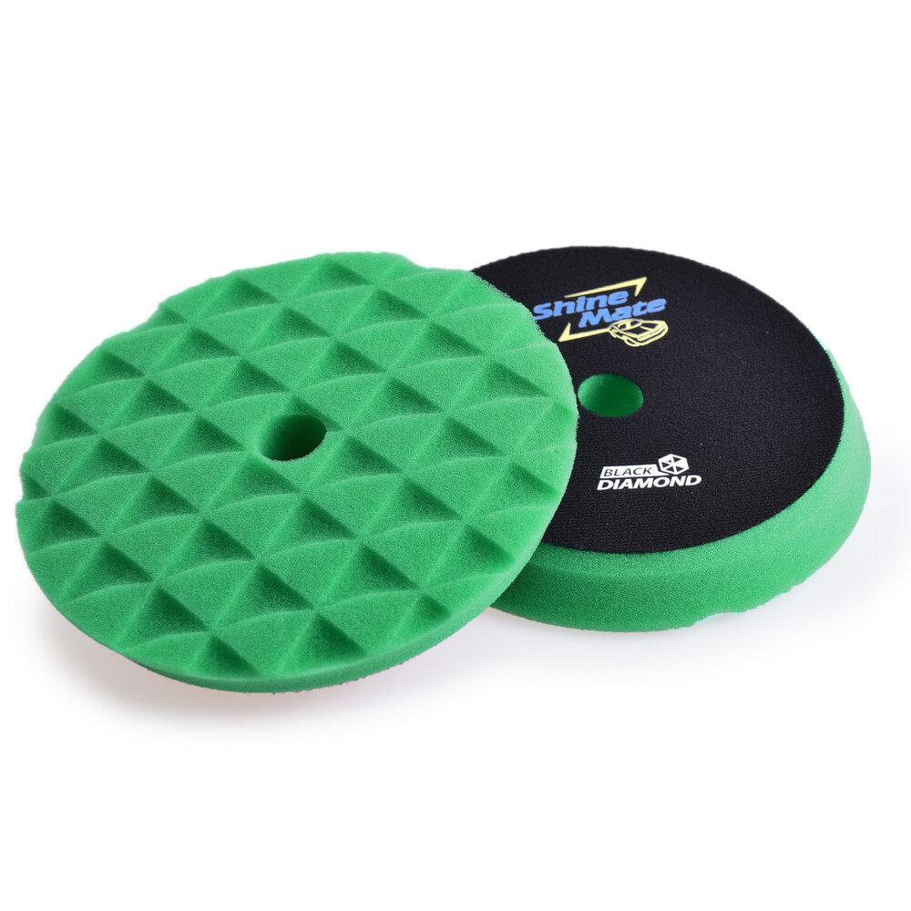 ShineMate Diamond Green Heavy Cutting Pad (5.5", 6.5")