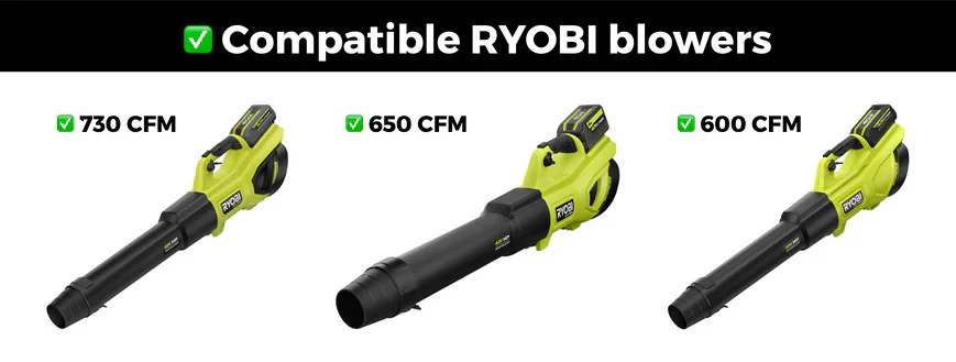 STUBBY Car Drying Nozzle for RYOBI 730, 650, & 600 CFM Leaf Blowers - Image 2