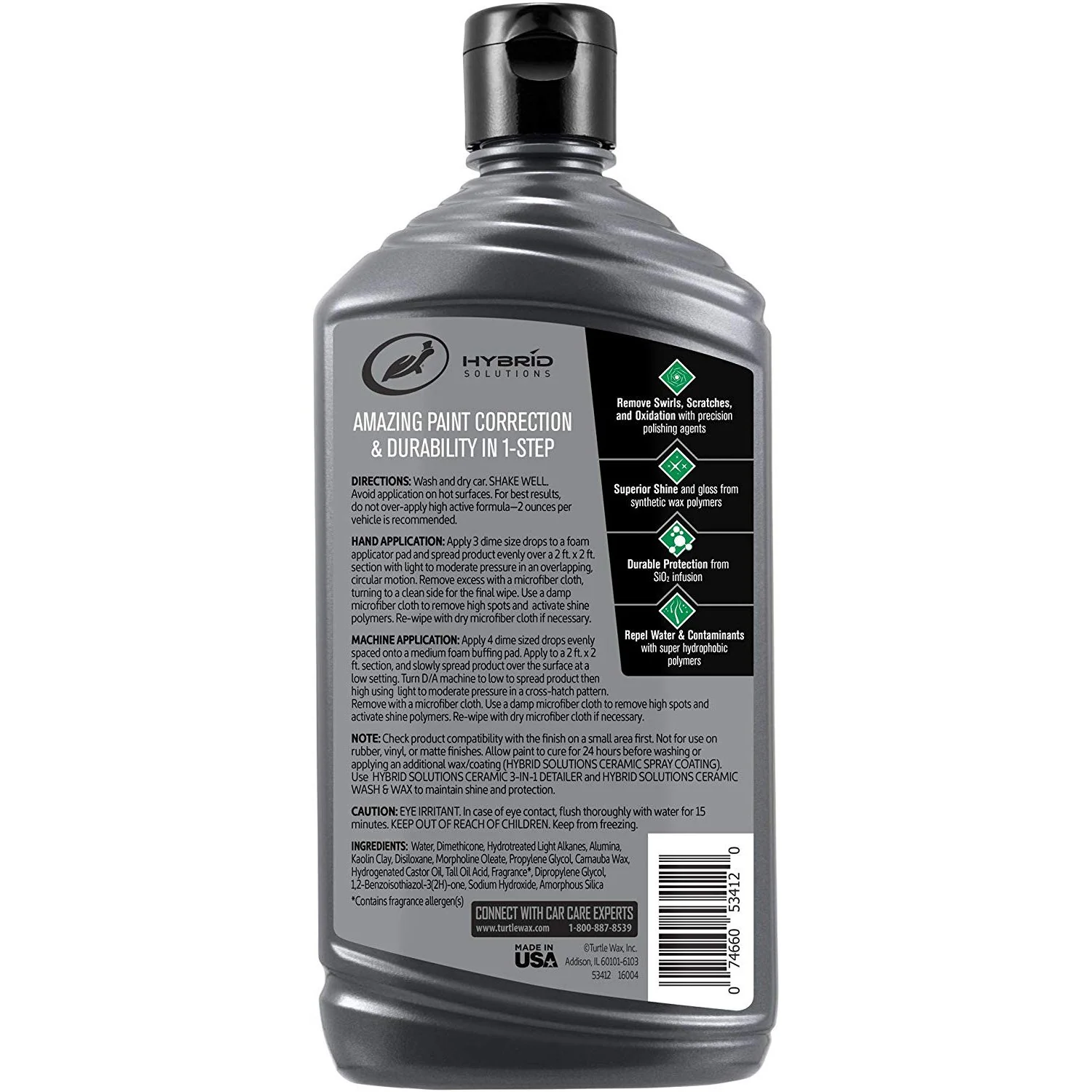 Turtle Wax HS Polish & Wax 14oz - Image 2