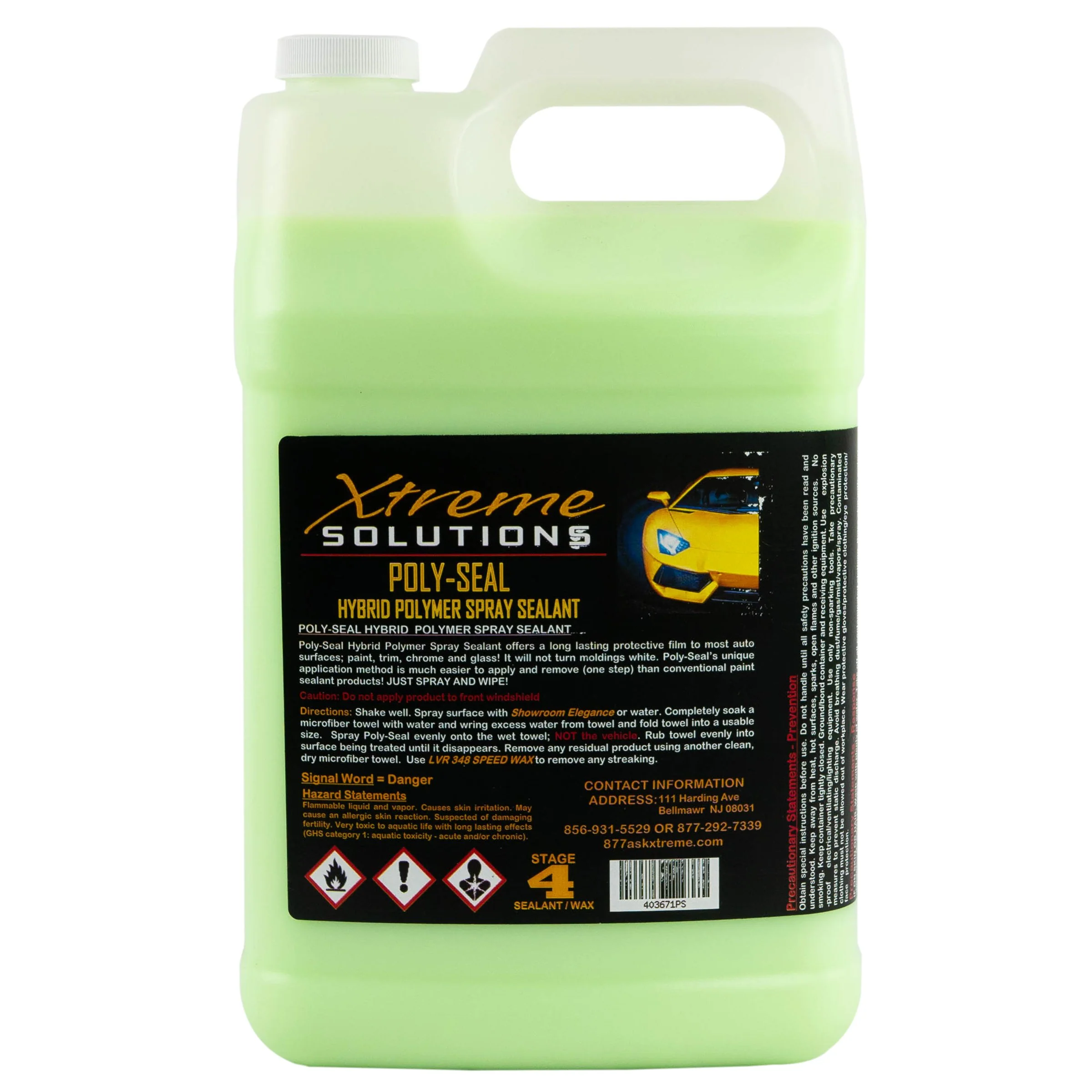 Xtreme Solutions PolySeal Hybrid Polymer SiO2 Spray Sealant 128oz